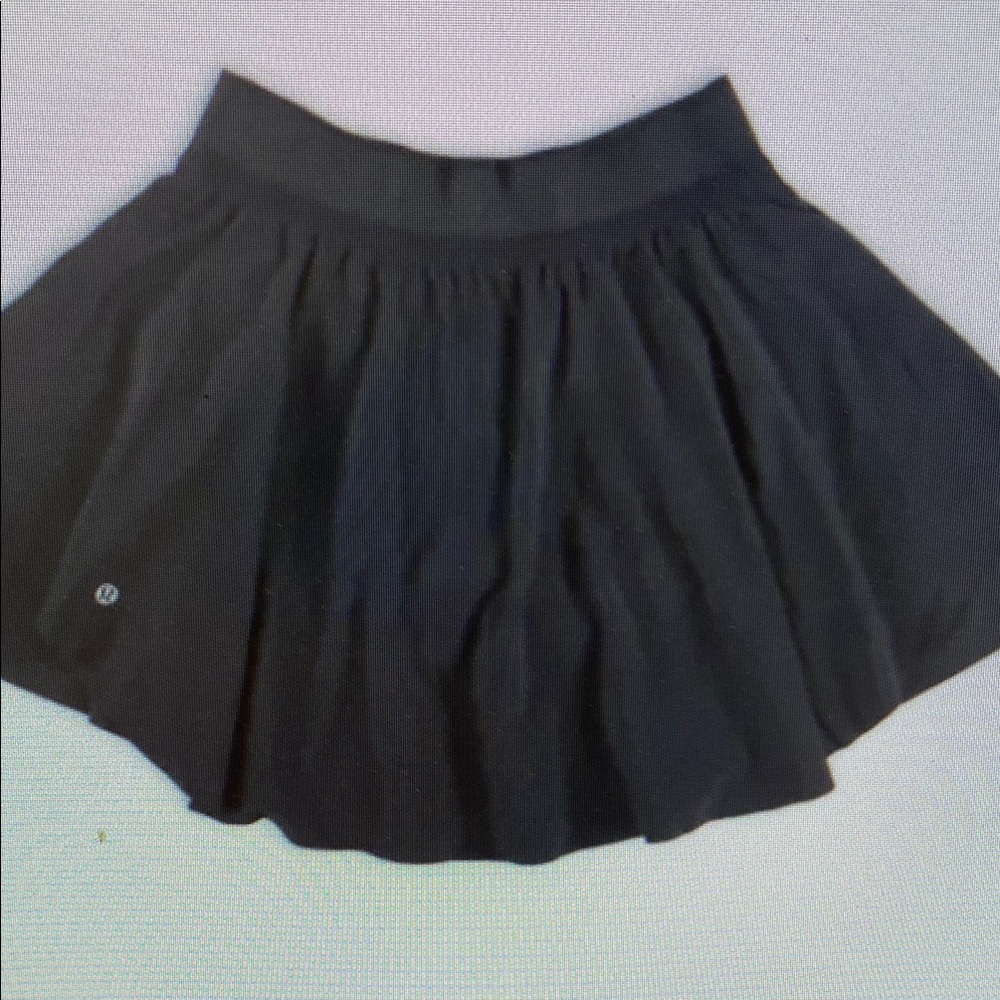 lululemon athletica Black A-Line Court Rival High Rise Skirt